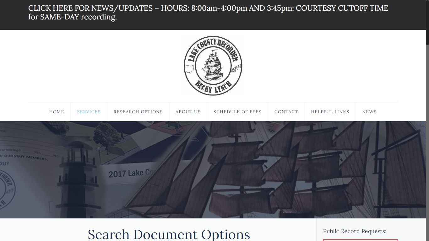 SEARCH DOCUMENT OPTIONS - Lake County Recorder's Office